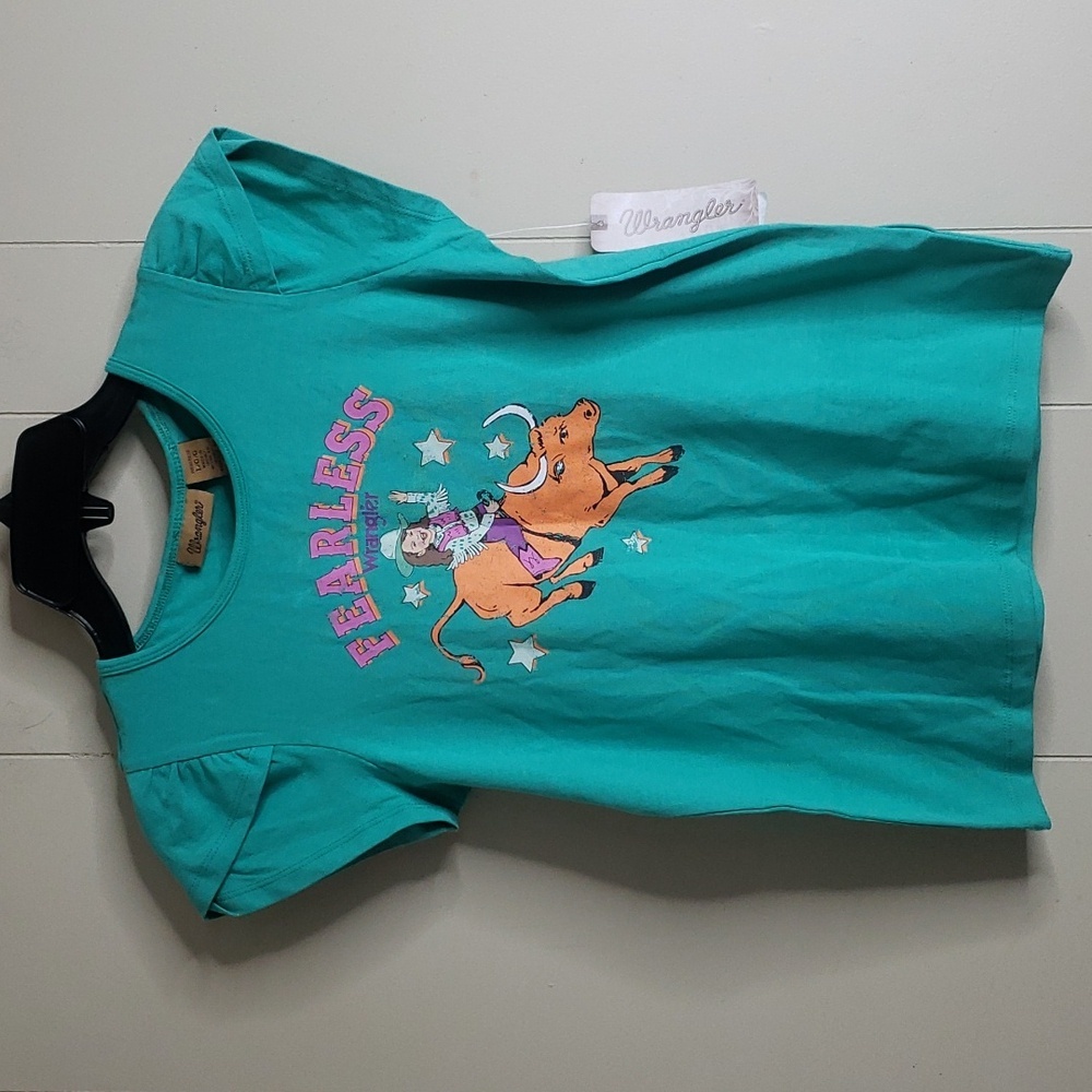 Wrangler Short Sleeve Graphic Design Tee Large (10) Girls